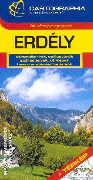erdély térkép cartographia Erdély útikönyvsorozat Úti,ízek,térkép Cartographia Térkép Magyar  erdély térkép cartographia