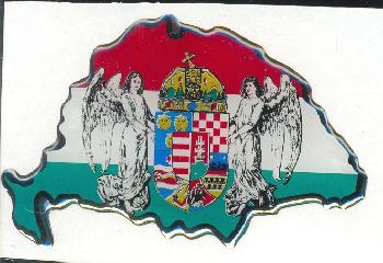 Matrica - Nagy-Magyarorsz�g angyalos k�z�pc�merrel puffancs matrica